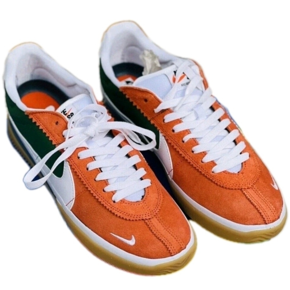 Nike BRSB Skate Shoes Orange Green Gum Sole Men’s Size 11.5 US DH9227-800 - Picture 2 of 8